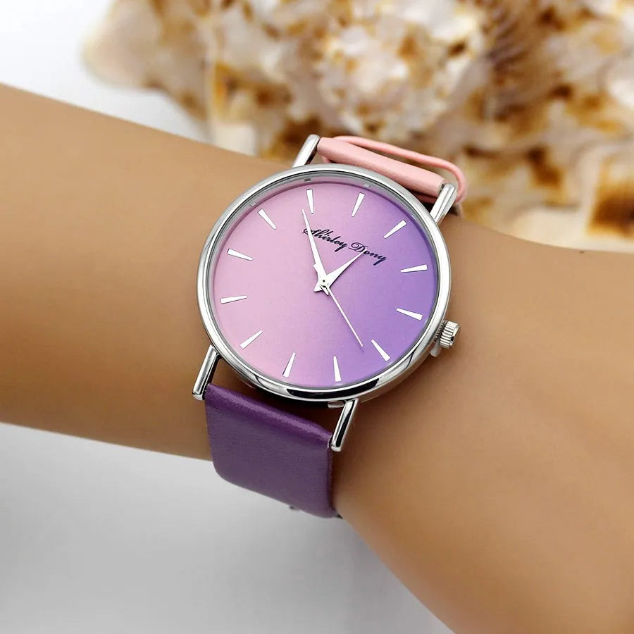 Minimalist Rainbow-Toned Women’s Watch