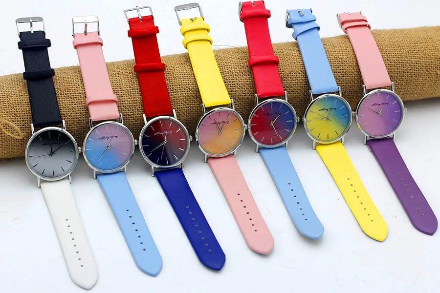 Minimalist Rainbow-Toned Women’s Watch