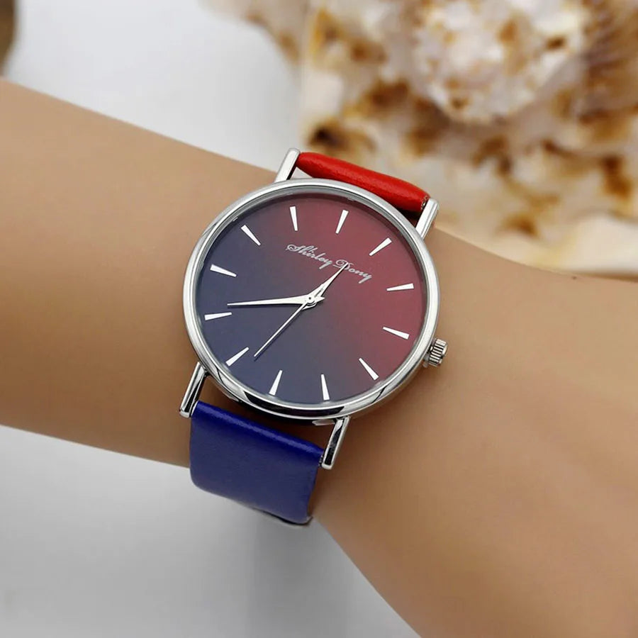 Minimalist Rainbow-Toned Women’s Watch