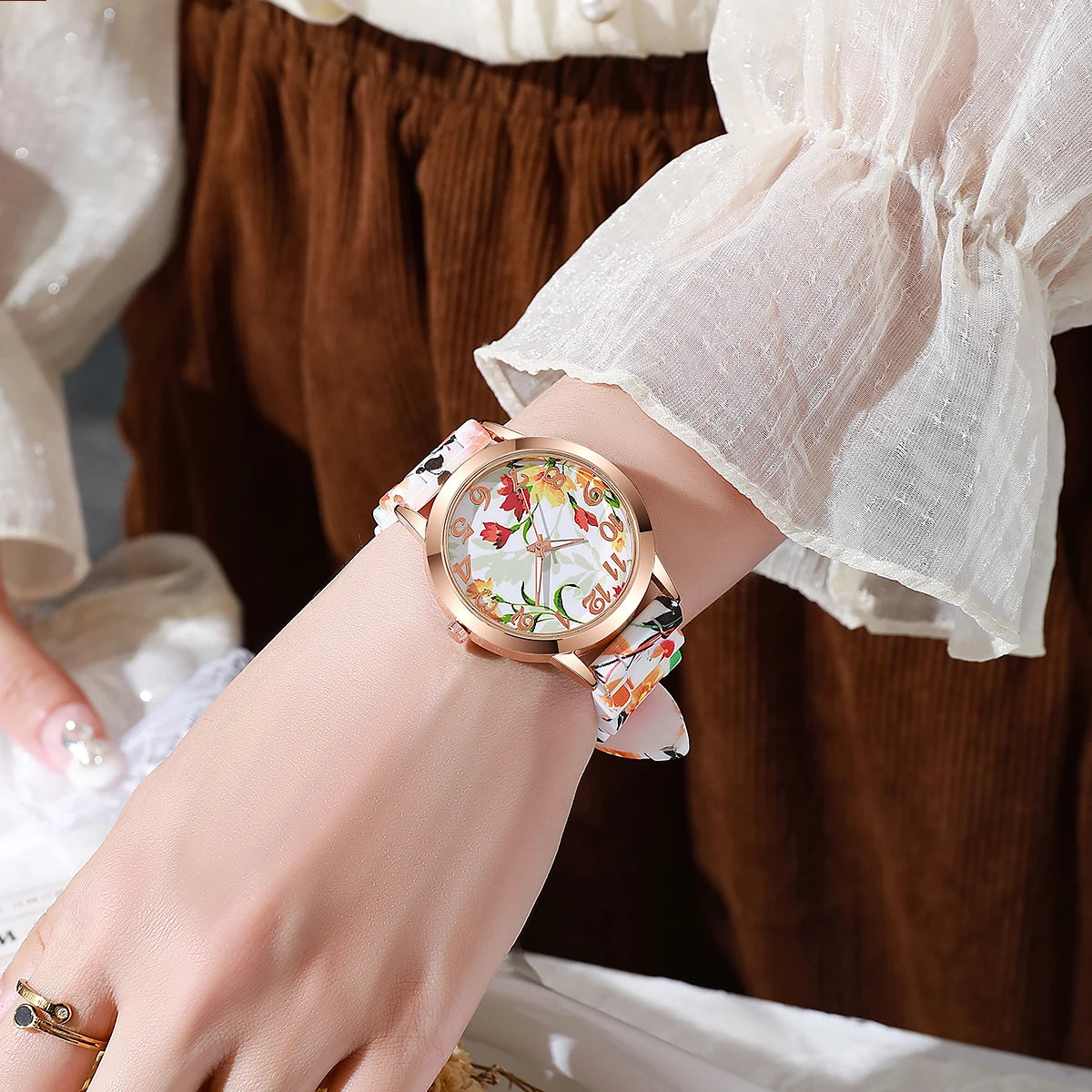 Nature’s Elegance: Floral Women’s Watch