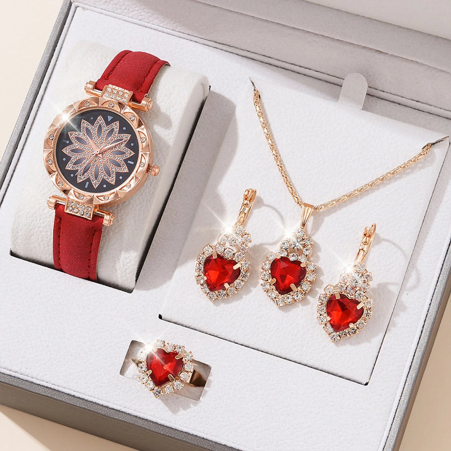 Radiant Elegance Set - Captivating Watch and Jewelry Combo