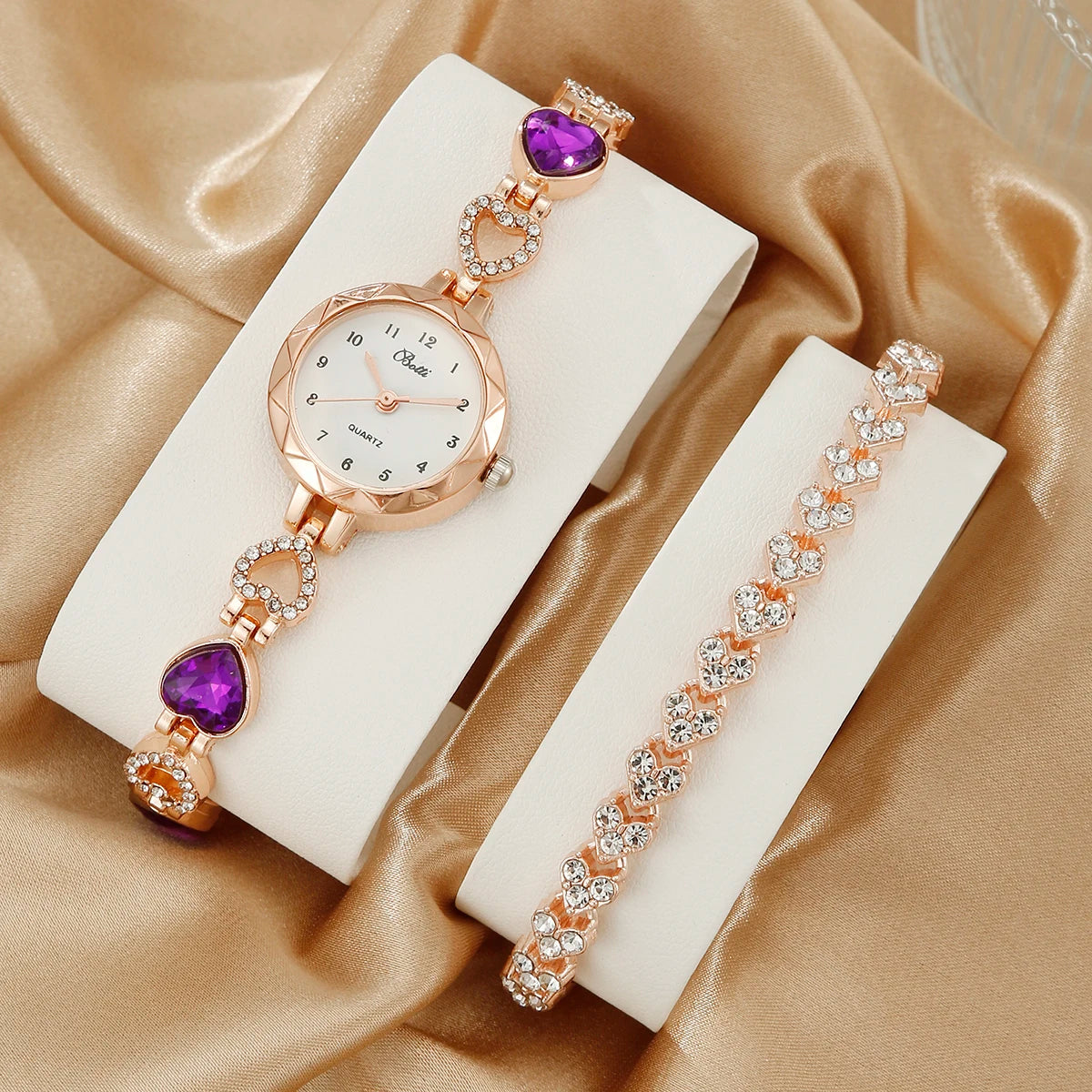 Timeless Radiance: Exquisite Women's Watch & Bracelet Set