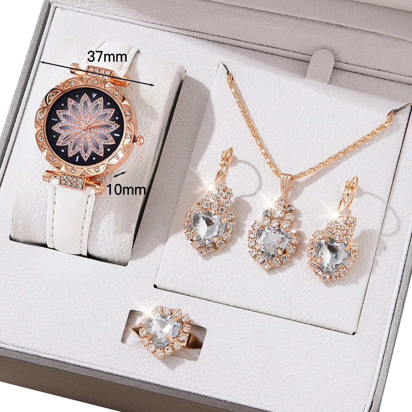 Radiant Elegance Set - Captivating Watch and Jewelry Combo