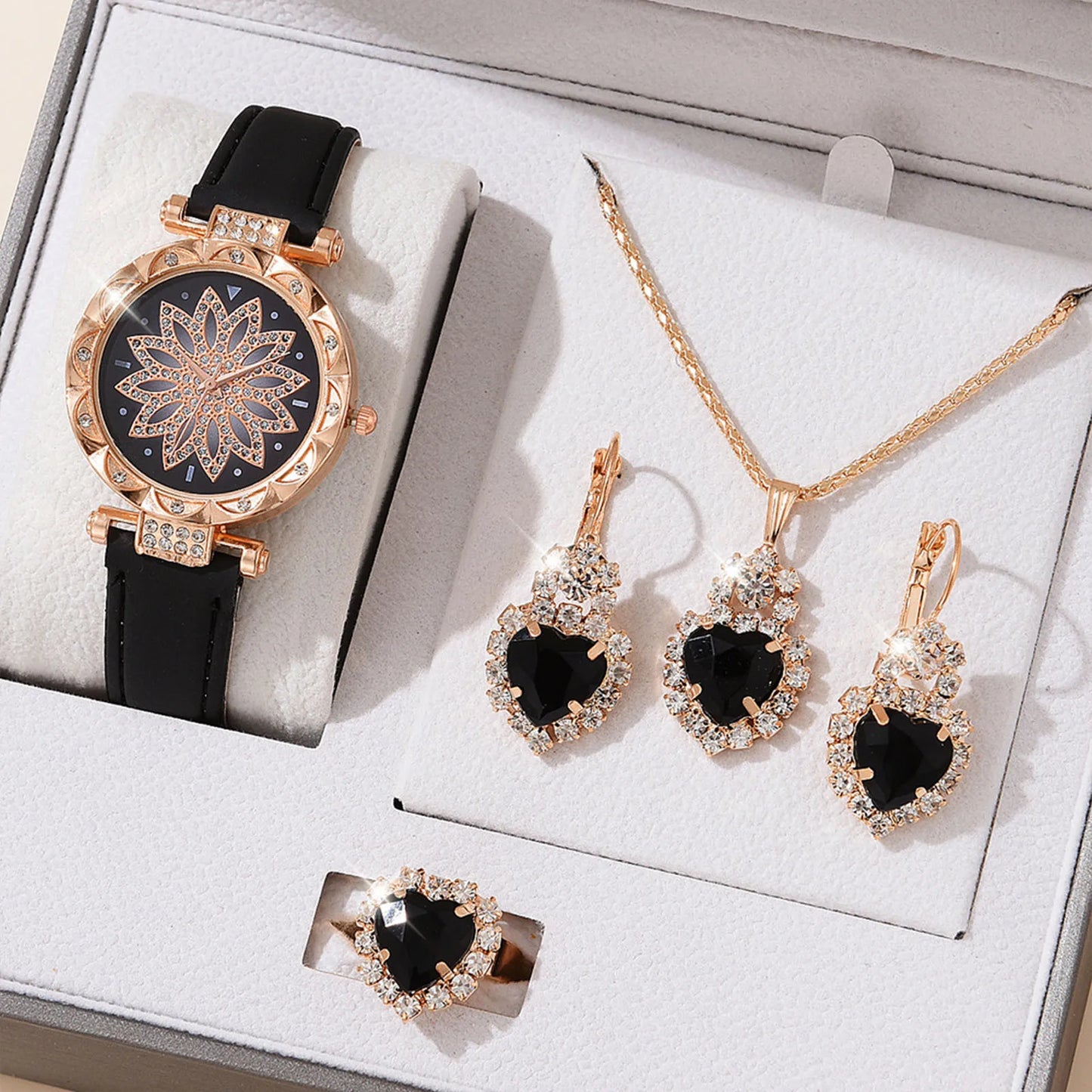 Radiant Elegance Set - Captivating Watch and Jewelry Combo