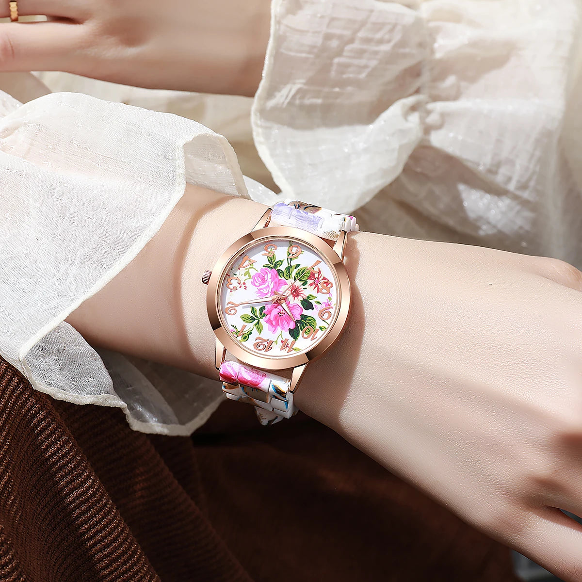 Nature’s Elegance: Floral Women’s Watch