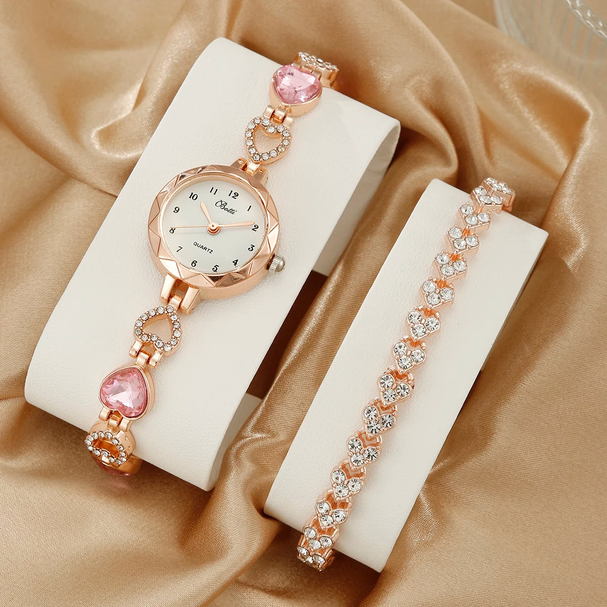 Timeless Radiance: Exquisite Women's Watch & Bracelet Set