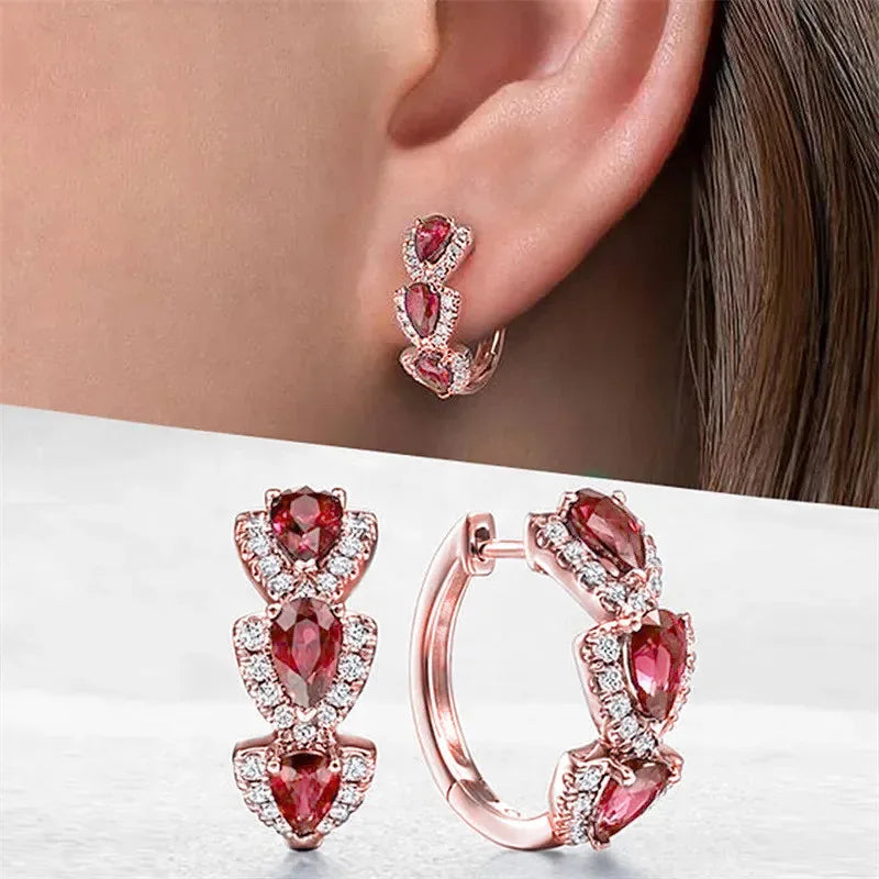 The New Name of Elegance: Heart Gemstone Earrings Collection