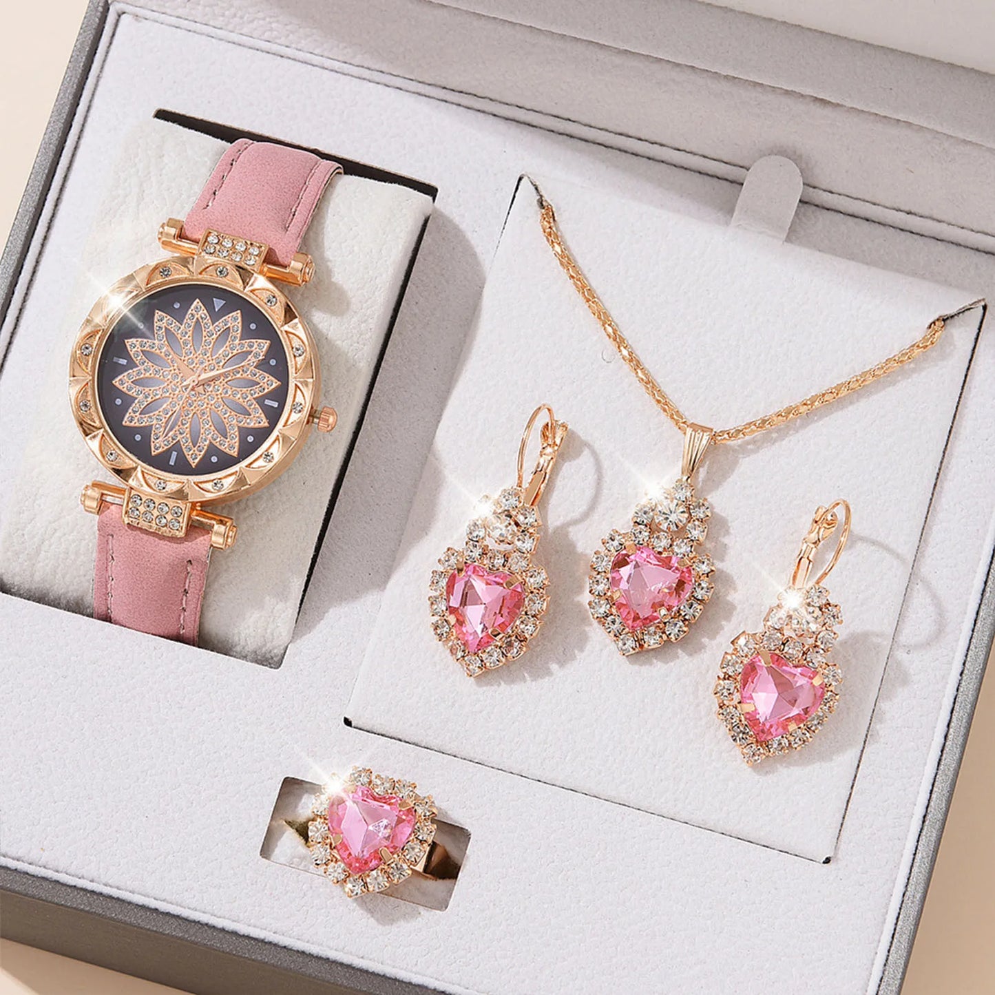 Radiant Elegance Set - Captivating Watch and Jewelry Combo